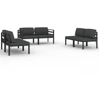 vidaXL Garten-Lounge-Set 6-tlg. anthrazit/grau