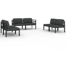 vidaXL Garten-Lounge-Set 6-tlg. anthrazit/grau