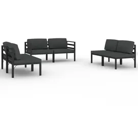 vidaXL Garten-Lounge-Set 6-tlg. anthrazit/grau