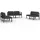 vidaXL Garten-Lounge-Set 6-tlg. anthrazit/grau