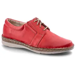 Rote Halbschuhe Wasak Damen Lederschuhe, 41