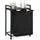 VASAGLE Wäschesammler mit Ablage 50 cm x 33 cm x 72 cm Braun-Schwarz