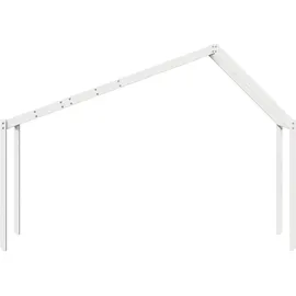 vidaXL Kinderbett Dach 213 x 95,5 x 144,5 cm Kiefer massiv weiß