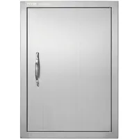 Vevor Grillzugangstür 457 x 610 mm Edelstahl silber