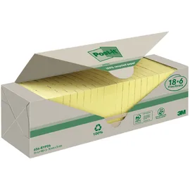Post-it Recycling Notes Gelb, Promotion, 18 + 6 Gratis