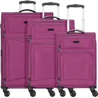 d & n d&n Travel Line 9204 4 Rollen Kofferset 3-teilig purple