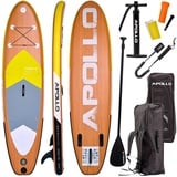 Apollo Inflatable SUP-Board Aufblasbares Stand Up Paddle Board SUP - Wood, aufblasbar gelb