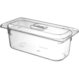 HENDI Eiscremebehälter, geeignet für den Einsatz in Eistheken und Tiefkühlschränken, Eiscreme, Eisbehälter, 5L, 360x165x(H) 120mm, Polycarbonat, Transparent
