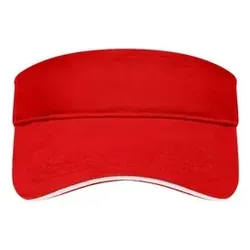 Sandwich Sunvisor MB6123, rot/weiß, Einheitsgröße - rot/weiß - Einheitsgröße