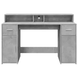 vidaXL Gaming-Tisch Betongrau