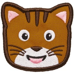 Klett-Badge Katze (7,8 X 7,6) In Braun
