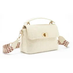 Umhängetasche »Handtasche« Schultertasche, Tragetasche, Crossbody Bag VEGAN, Gr. B/H/T: 25 cm x 16 cm x 10 cm, beige, , 85250007-0