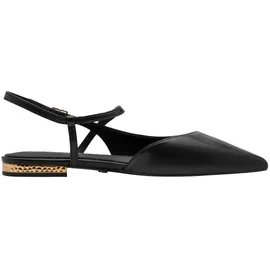TAMARIS Damen Sling Pump mit Blockabsatz Leder, schwarz, 38