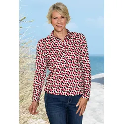 Erfo Druck-Polobluse Tupfen - offweiß - 42