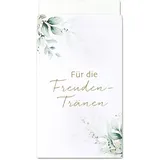 COLOFALLA 50 Stück Freudentränen Hochzeit Taschentuchhalter Taschentücher für die Freudentränen Hochzeit Taschentücher Papiertüten Eukalyptus als Hochzeit Deko (Grün)