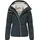 Ragwear Damen, Wasserdichte Steppjacke mit abnehmbarer Kapuze Gleama Melange YOUMODO Dark Grey Gr. S - S