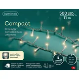 Lumineo Lichterkette Compact 500 LED 11 m warm weiß, transparentes Kabel,