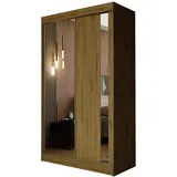 masseno Schwebetürenschrank Grazia 120 x 216 x 61 cm Braun