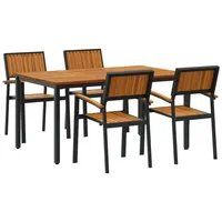 VidaXL Gartentisch 5-teiliges Garten-Esszimmer-Set 328 x 328 x 75
