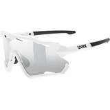 Uvex sportstyle 228 V - Sportbrille für Damen und Herren - selbsttönend - beschlagfrei - white matt/silver - one size