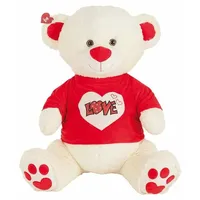 CREACIONES LLOPIS Plüschbär Love Glitzernd T-shirt Beige 90 cm - Blau