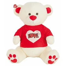 CREACIONES LLOPIS Plüschbär Love Glitzernd T-shirt Beige 90 cm - Blau
