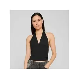 URBAN CLASSICS Neckholder Top Schwarz L