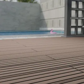 Juskys Terrassendiele 220 cm braun