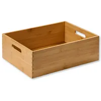 KESPER Aufbewahrungsbox, stapelbar, Material: FSC®-zertifizierter Bambus, 38,5 x 28.5