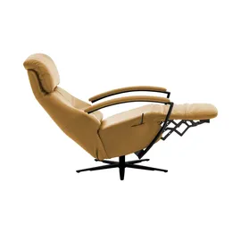 Hukla Relaxsessel Pierre Leder 75 x 117 x 87 cm Gelb elektrisch