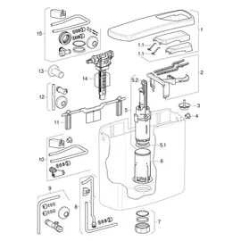 Geberit AP-Spülkasten AP140 2-Mengen-Spülung bahamabeige