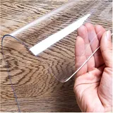 1mm Transparente PVC Folie Schutzfolie Tischdecke für den Kontakt mit Lebensmitteln wasserdicht, ölbeständig, rutschfest, Kratzfest, pflegeleicht 35x75cm