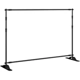 vidaXL Hintergrundstativ Schwarz 305x243 cm Stahl
