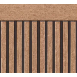 A.S. Création Vliestapete Wallpanel Holz 5 m x 1,06 m Braun