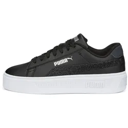 PUMA Smash Platform V3 Laser Cut Plateau Sneaker Damen 02 - PUMA black/strong gray/PUMA silver 38