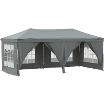 vidaXL Partyzelt Faltbar mit Seitenwänden Anthrazit 3 x 6 m