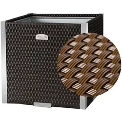 Polyrattan Pflanzgefäß mit Aluminiumrahmen