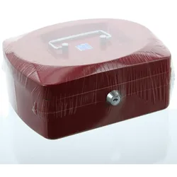 ALCO Geldkassette Stahlblech mit Schloss 205x160x85mm rot
