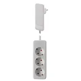 Bachmann Flat Plug CEE7/7 weiss, 1,6m 3xCEE7/3