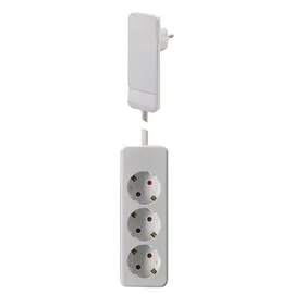 Bachmann Flat Plug CEE7/7 weiss, 1,6m 3xCEE7/3
