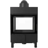 Kamineinsatz aus Stahl KRATKI LUCY Tunnel 12 kW Ø 200 schwarz Verkleidung - Schwarz