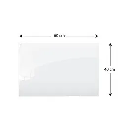ALLboards Glasboard 60 x 40 cm Perlweiß