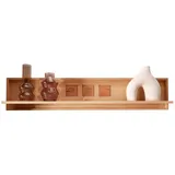 möbelando Wandboard >WZ-0315< (BxHxT: 150x30x22 cm) in Natur geölt - 150x30x22 (BxHxT)