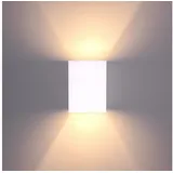 SSC-LUXon LED Wandlampe Gips dimmbar, eckig (überstreichbar) Up & Down - Innenleuchte LED 3W G9 warmweiß
