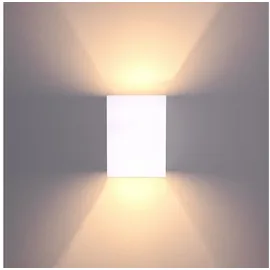 SSC-LUXon LED Wandlampe Gips dimmbar, eckig (überstreichbar) Up & Down - Innenleuchte LED 3W G9 warmweiß