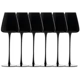 Intirilife Wein Glas Set für Rotwein Weisswein, Weingläser, Schwarz