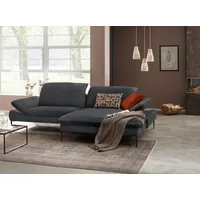 W.SCHILLIG Ecksofa enjoy&MORE, Designsofa, elegant und bequem, L-Form, Sitztiefenverstellung, Füße bronze pulverbeschichtet, Breite 294 cm schwarz
