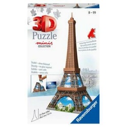 Ravensburger Puzzle Ravensburger 3D Puzzle – Mini Eiffelturm – 54 Teile – ab 8 Jahren, 54 Puzzleteile