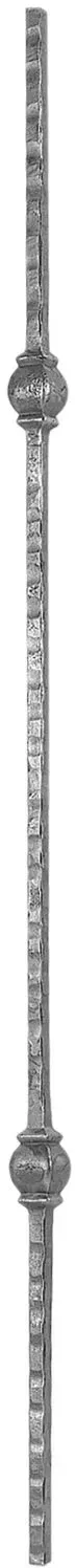 IAM DESIGN ARTEFERRO Zierstab VK 12 mit 2 Knöpfe, Länge 1000 mm, Schmiedeeisen g...