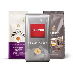Tchibo - Probierset "Italienischer Genuss" - 3 x 1 kg Ganze Bohne